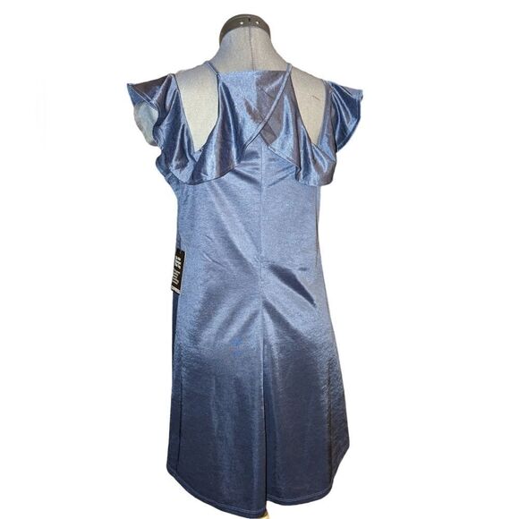 ‎Express metallic blue dress NWT - Picture 4 of 8
